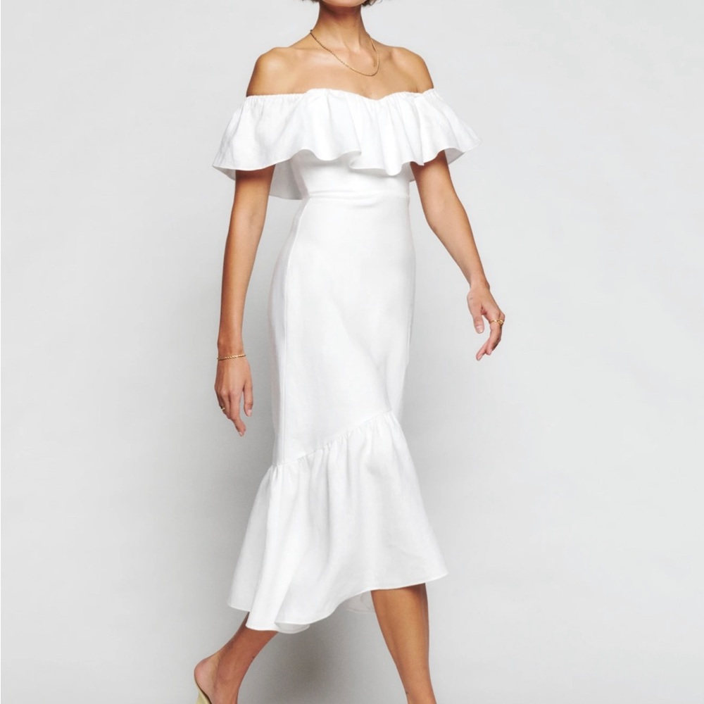 Baela Linen Dress: Reformation